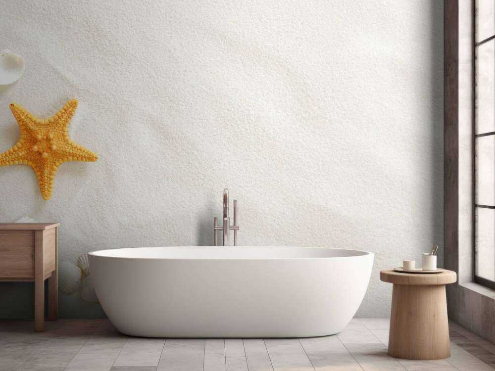 Starfish on white sand