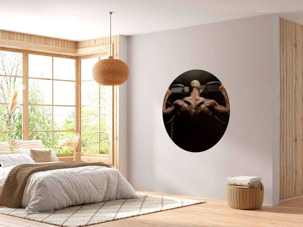 Man with a muscular back