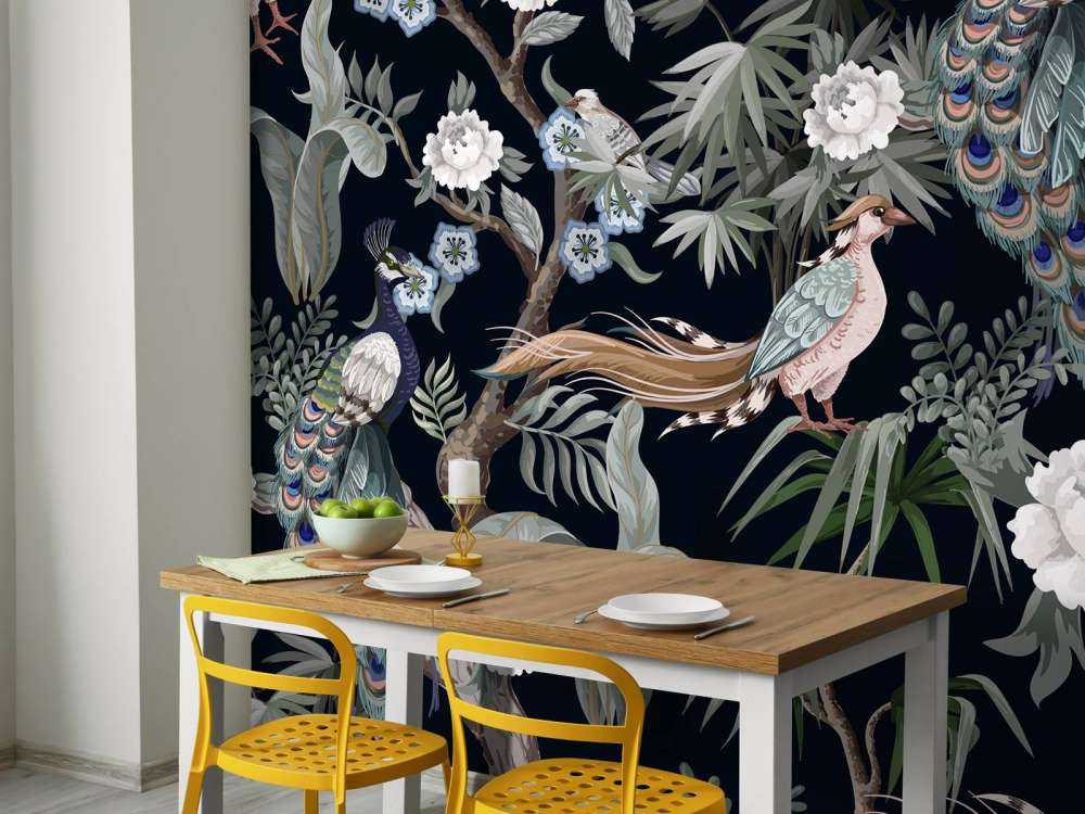 Peacock Splendor in Night Bloom