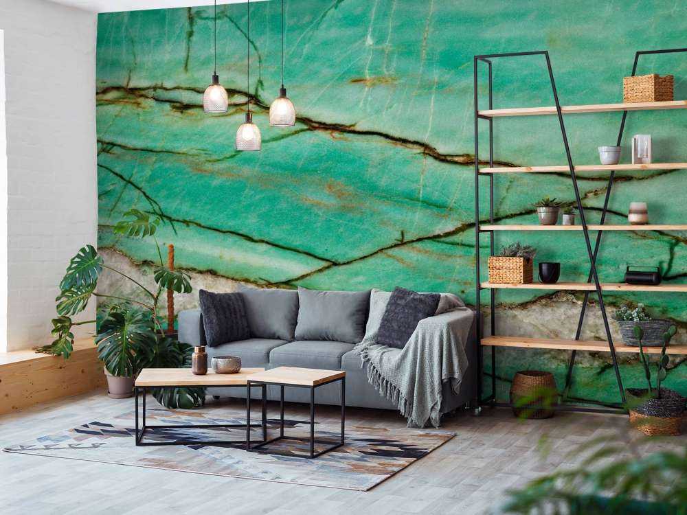 Close-up green marble