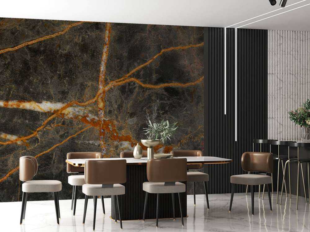 Marble with copper tones