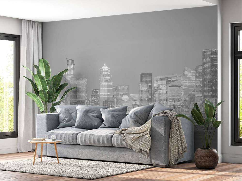 Skyline Seattle in black and white