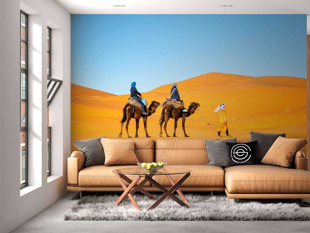 Camel ride through the desert