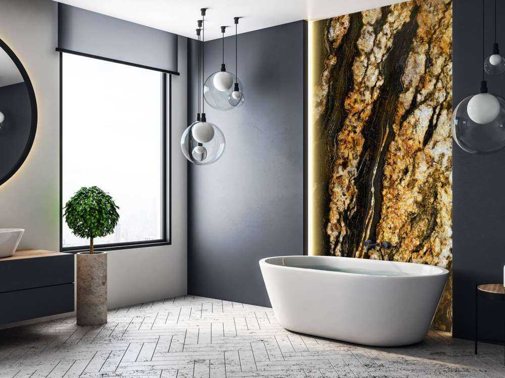 Dark marble with gold structure