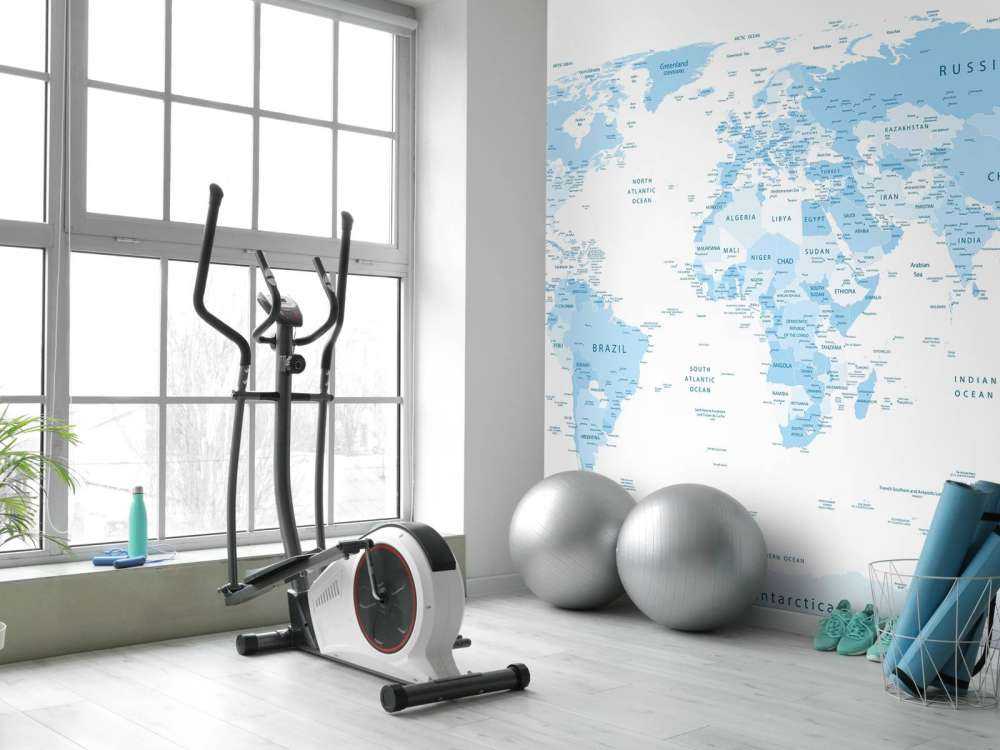 Realistic world map