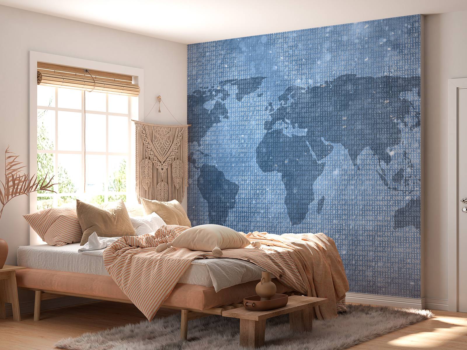 Binary world map