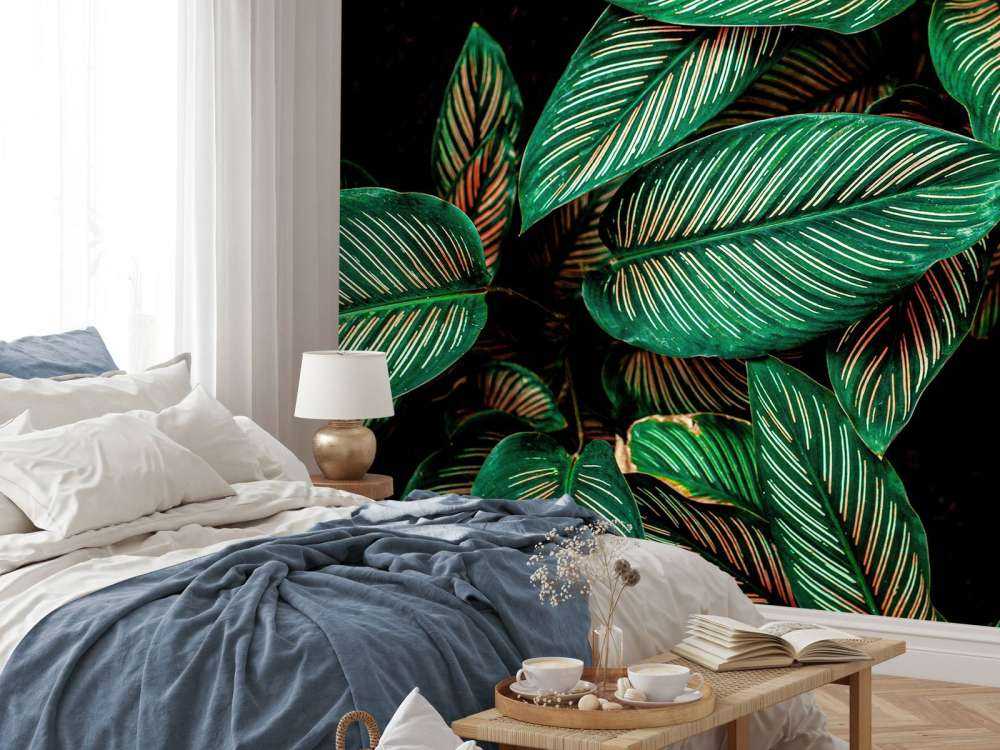 Abstract green leaves