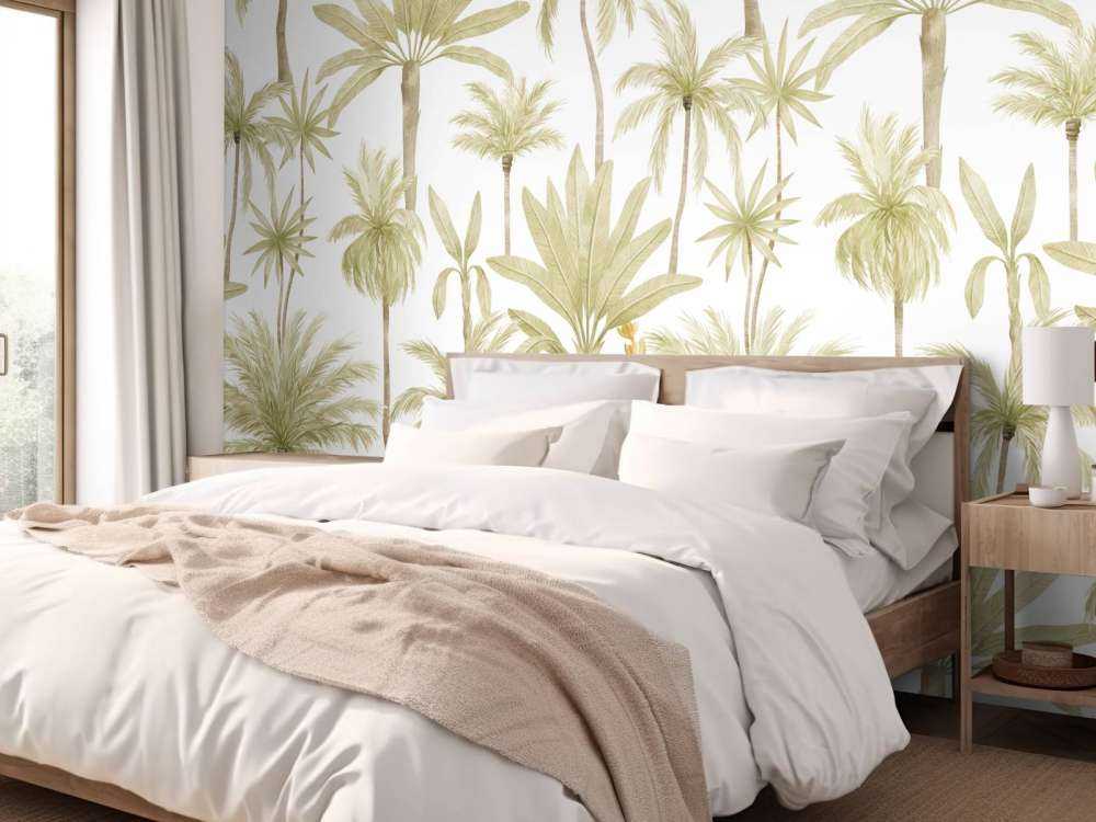 Tropical watercolour trees