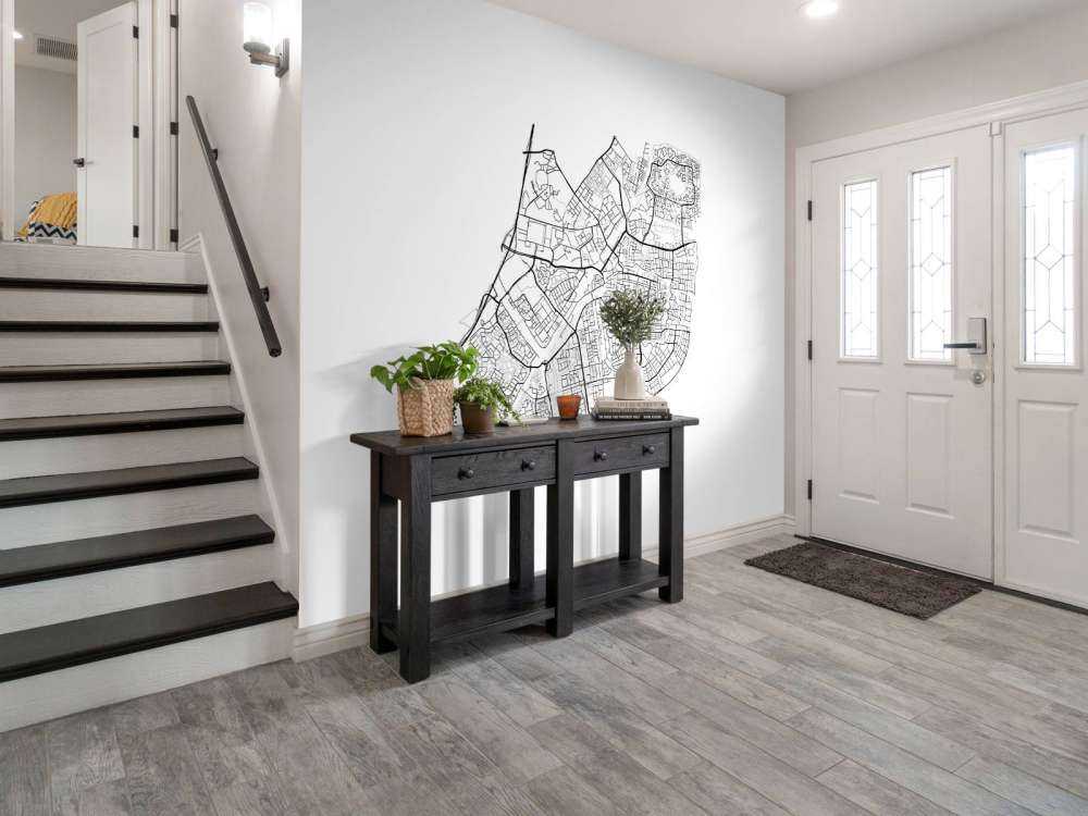 Map of Leiden, white