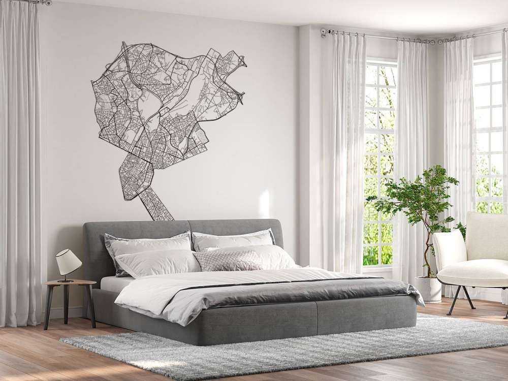 Map of Brussels, white