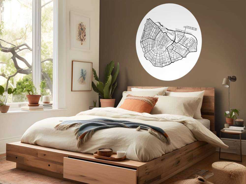 Amsterdam city centre map, white