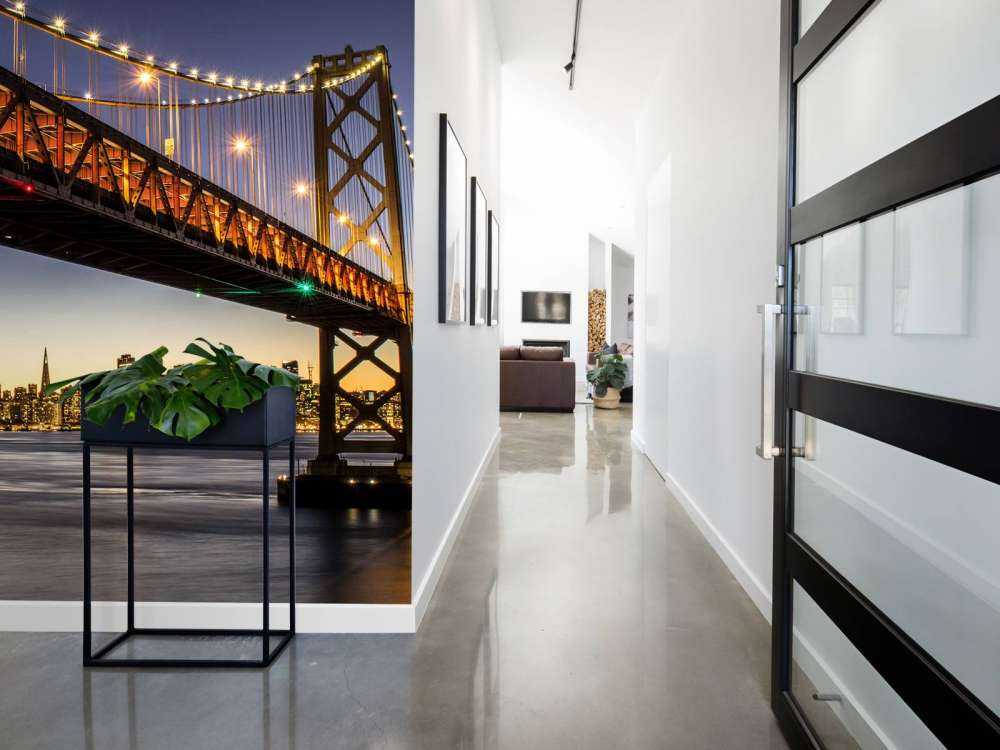 Bay Bridge with light