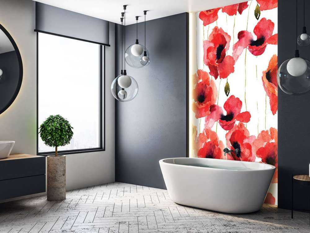 Poppies made of watercolor