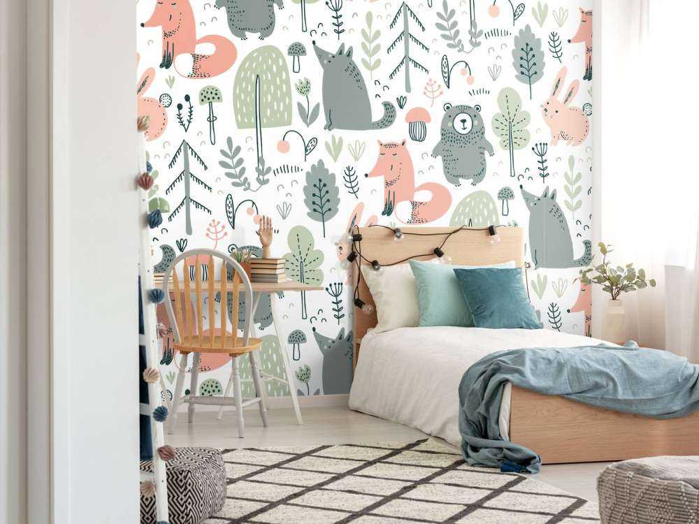 Coloured forest animals