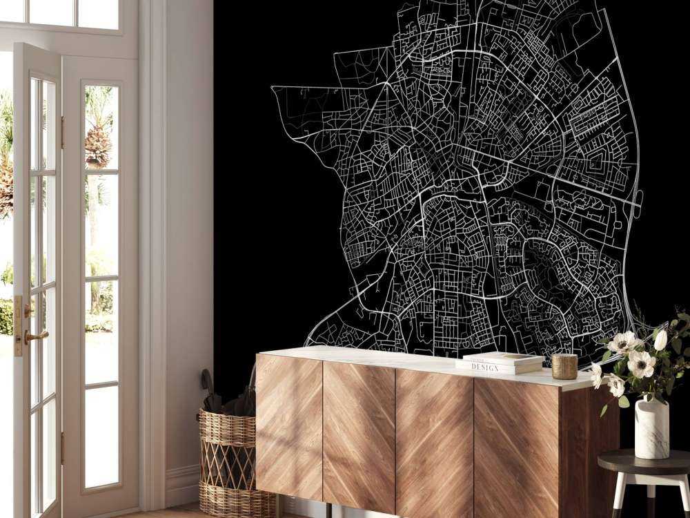 Map of Apeldoorn, black