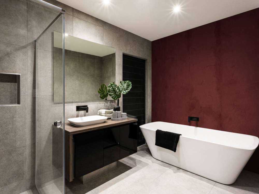 Bister red concrete