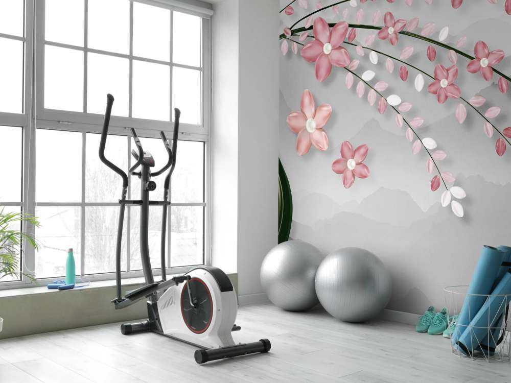 3D tree with pink flowers