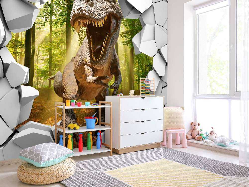 Dino in a wall