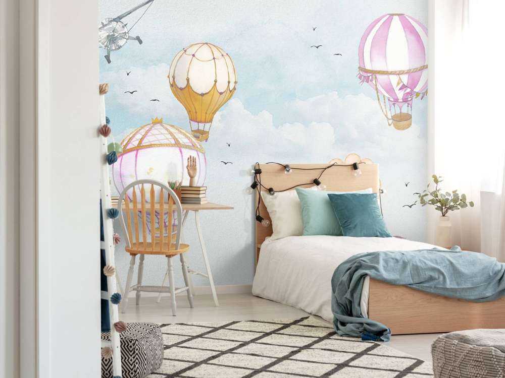 Hot air balloons pink