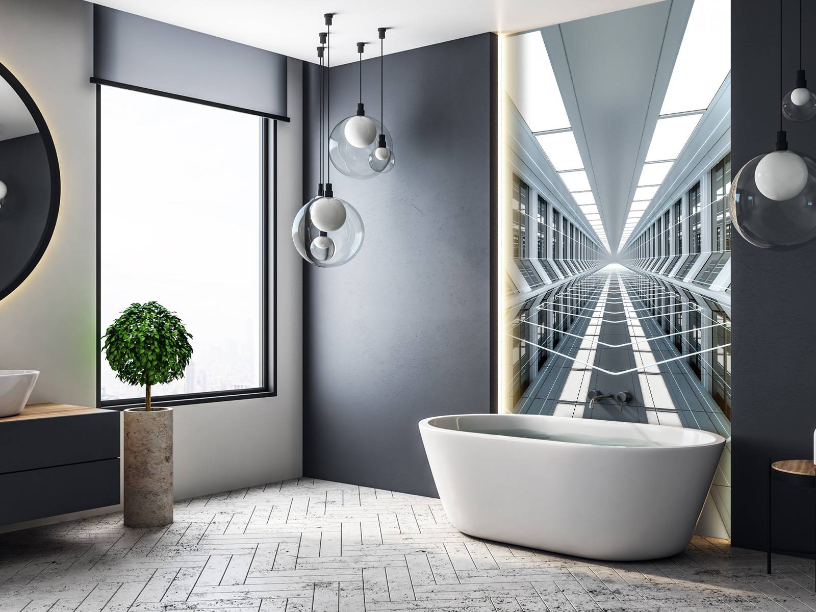 3D corridor in an office