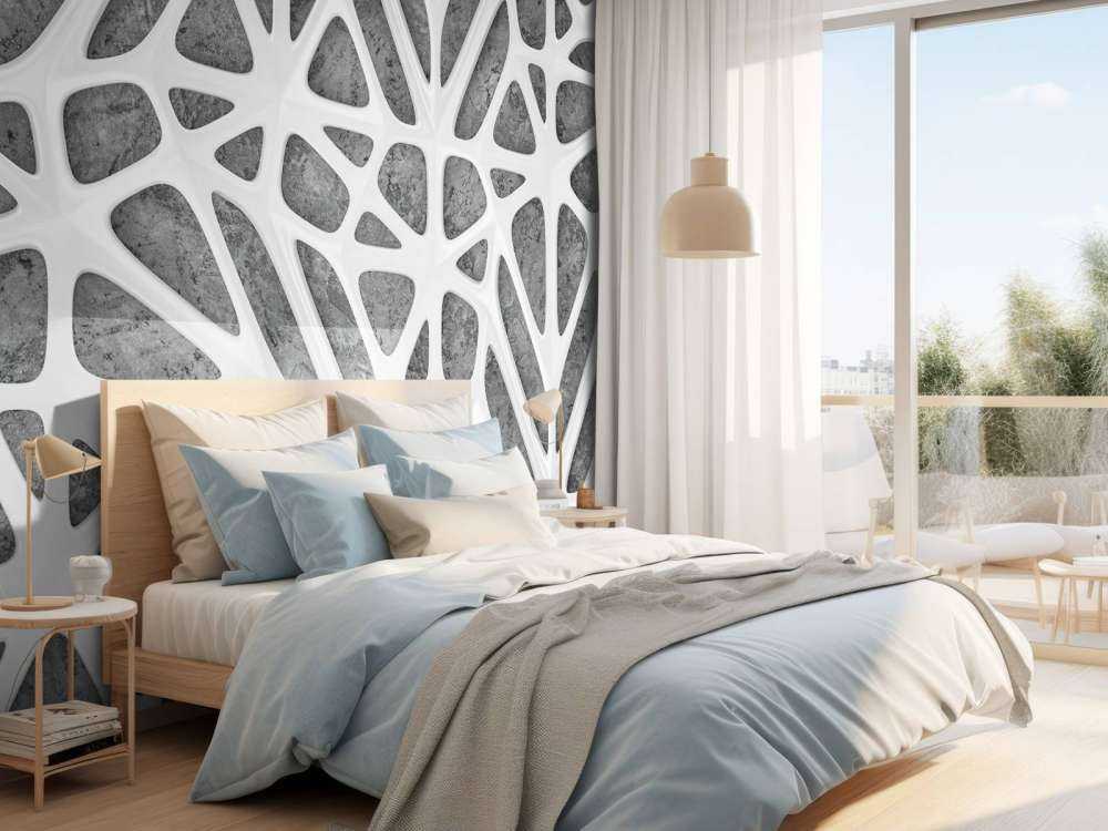 White pattern on concrete