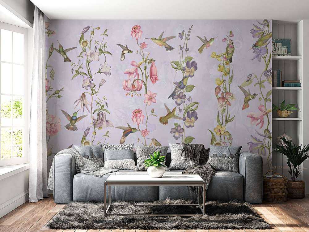 Weadow and Garden Flowers Violet