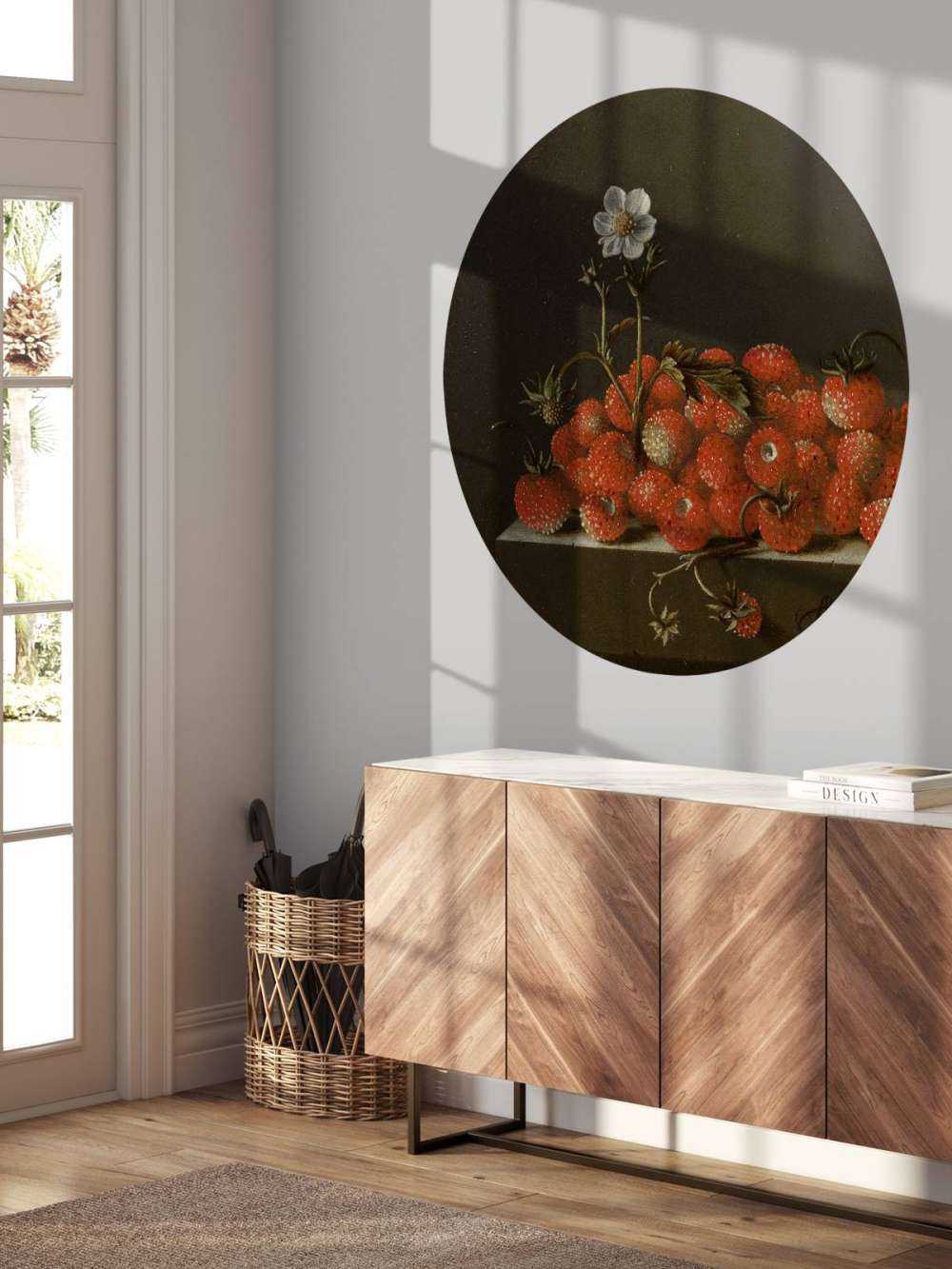 Still life with forest strawberries