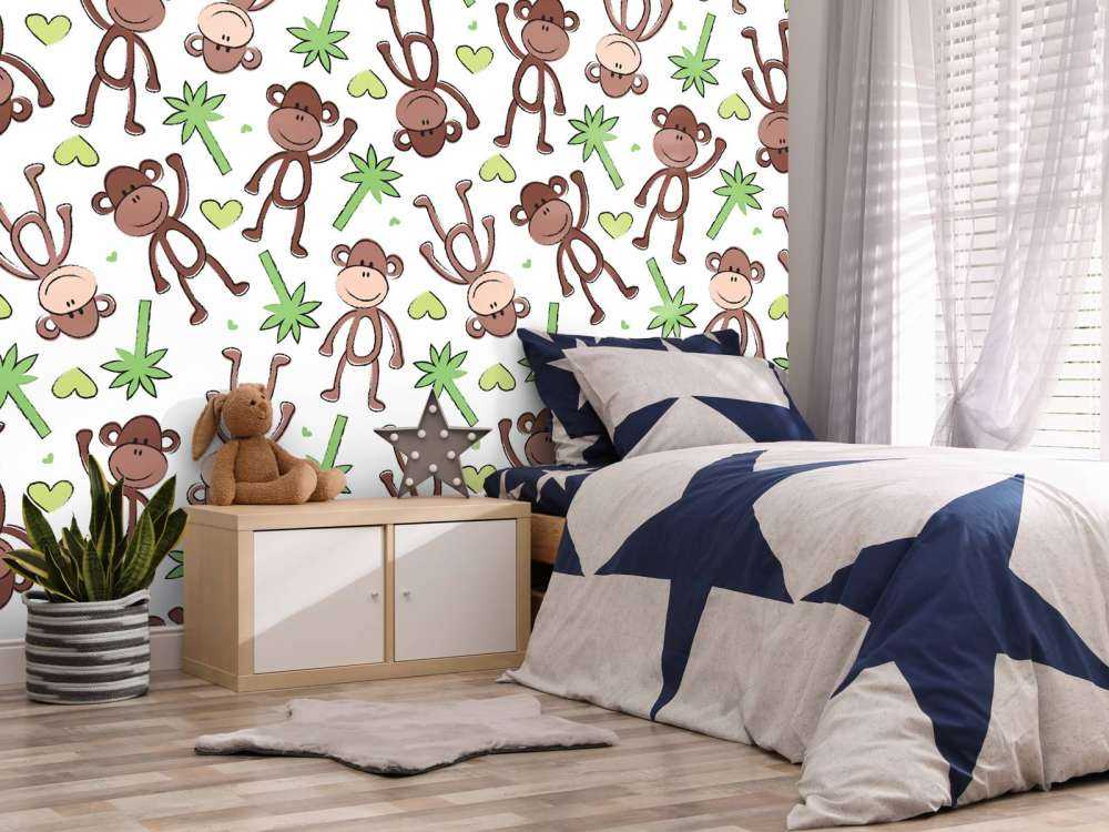 Monkeys and palm trees