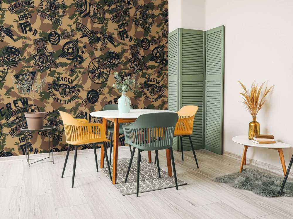 Camouflage with logos 