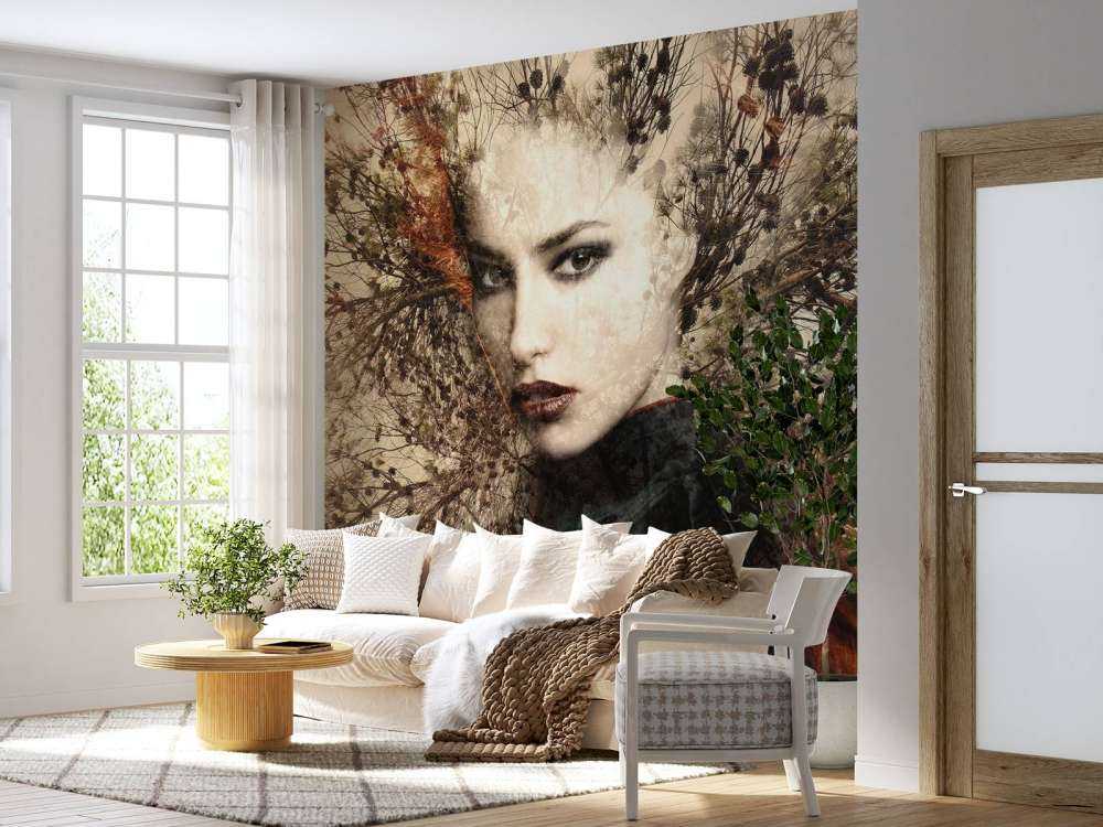 Woman and graceful branches