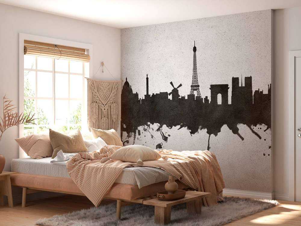 Watercolor skyline, Paris