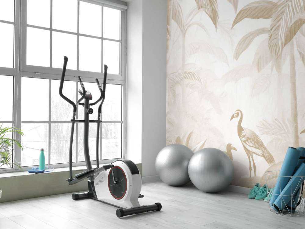 Hidden Jungle with Ibis, taupe