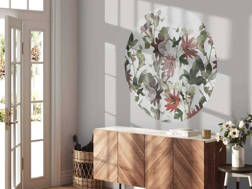 Seven Birds in Enchanted Foliage - Ivory