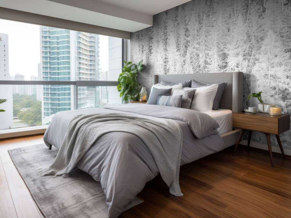 Conifers in black and white