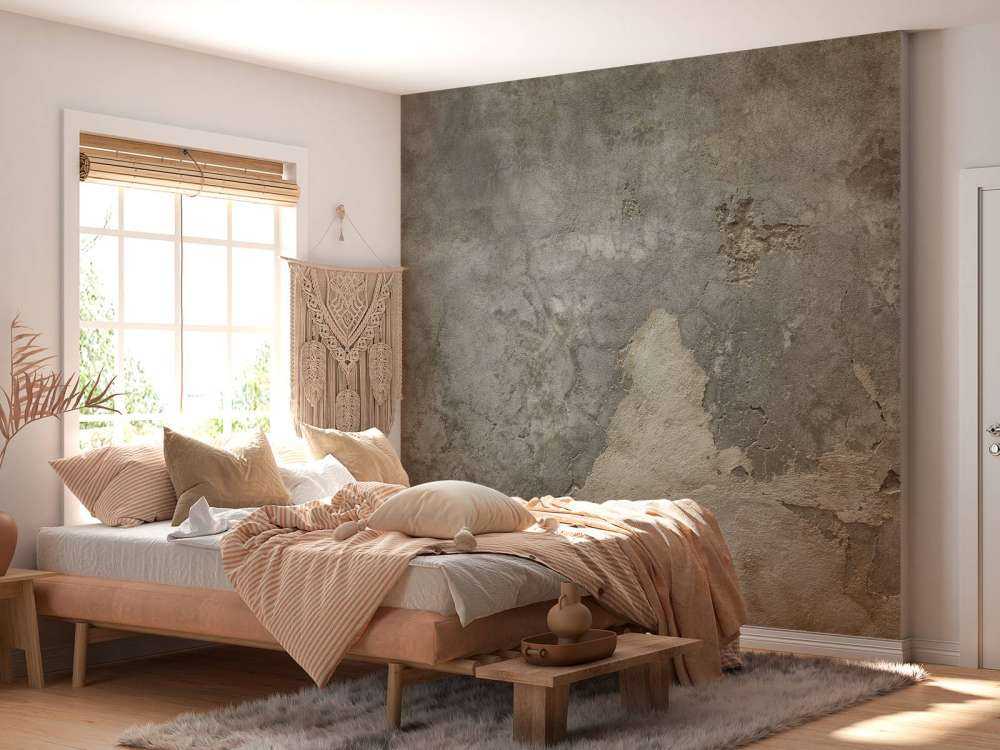 Cracked concrete with stucco