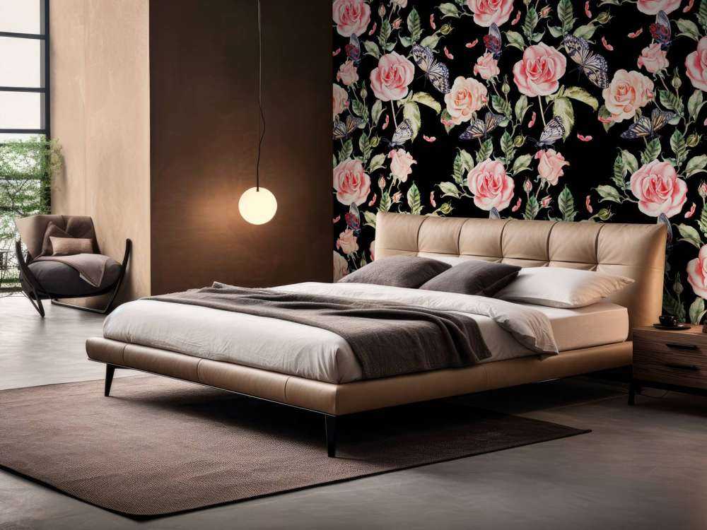 Flowers and butterflies in watercolour