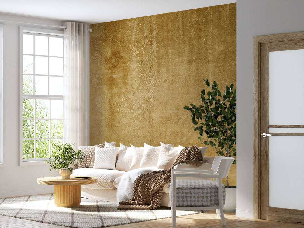 Ochre yellow concrete