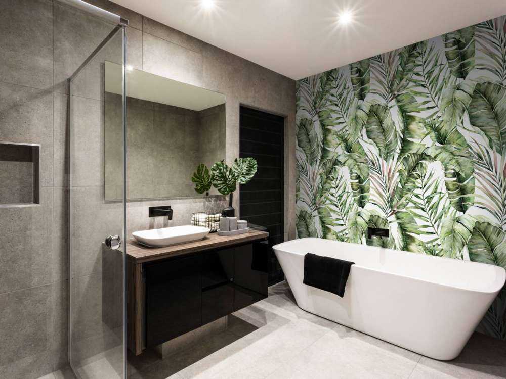 Green palm leaf pattern