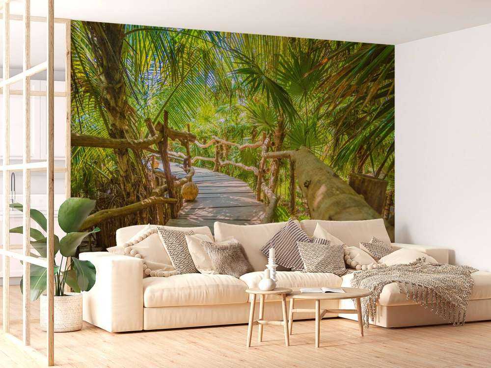 Tropical jungle bridge