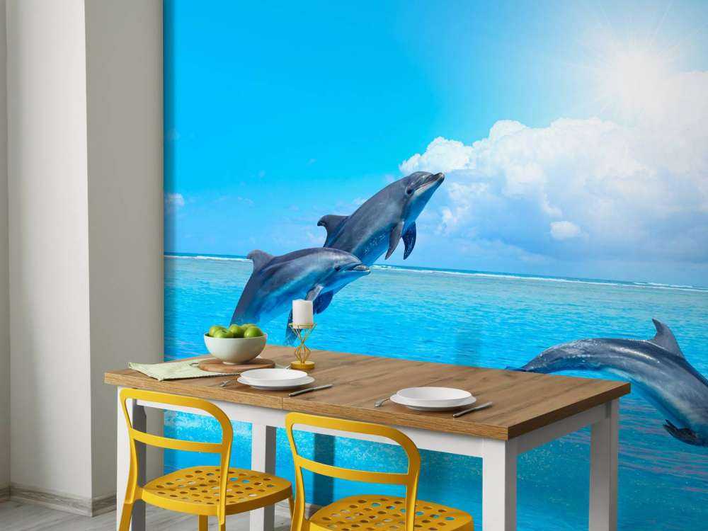 Dolphins in the ocean