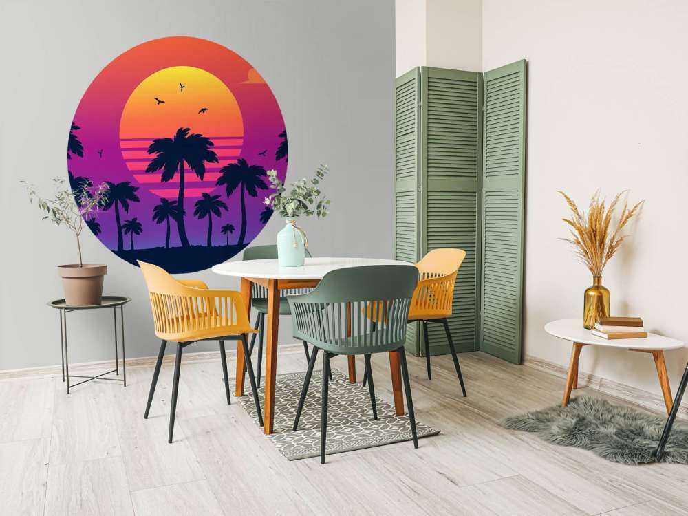 Illustration of a sunset