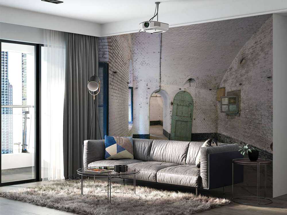 Green door in old building