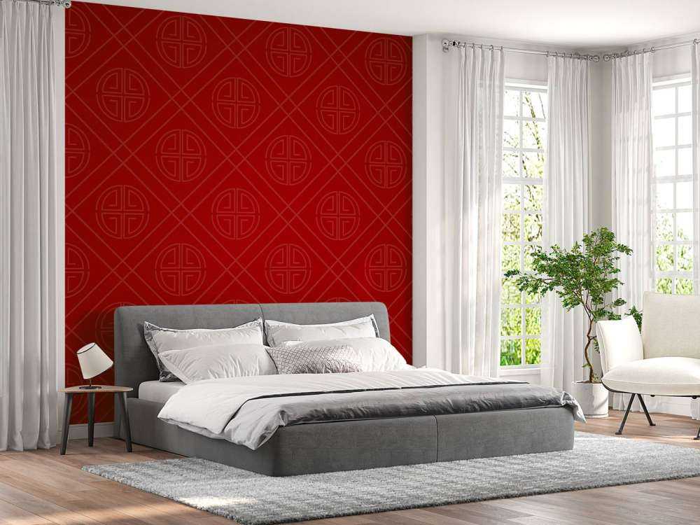 Red Chinese pattern