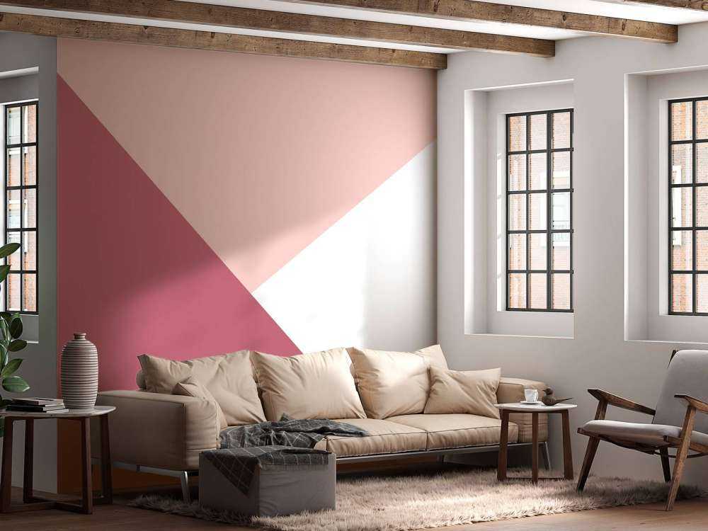 Triangles in pink shades