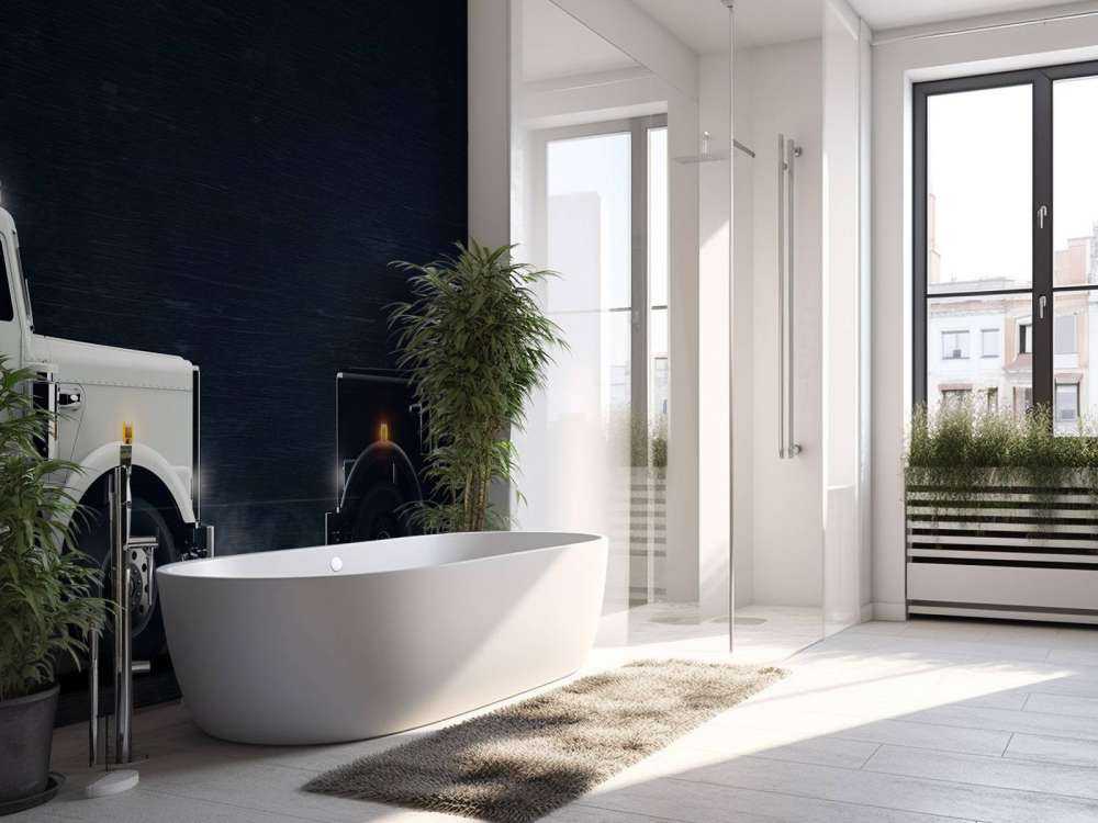 Black and white truck