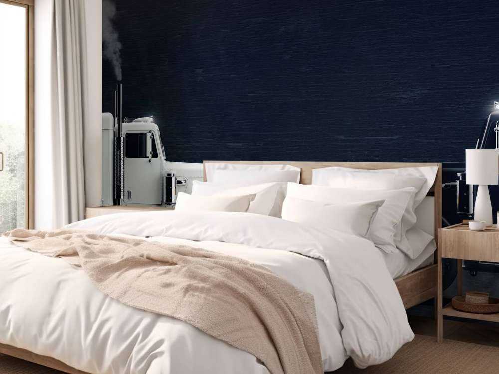 Black and white truck