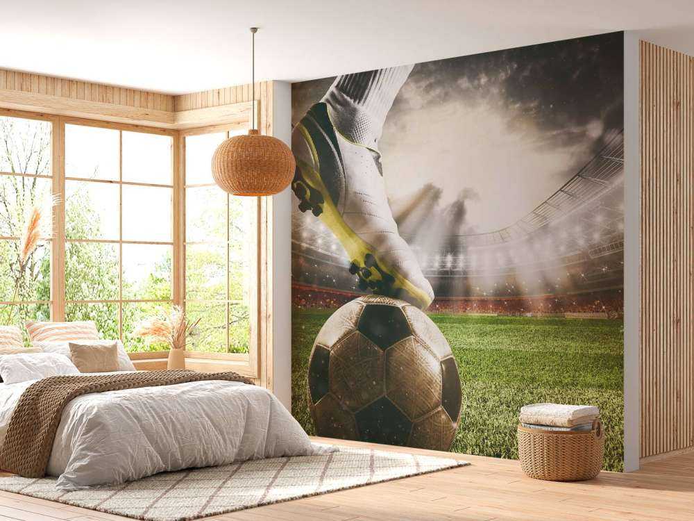 Football player in stadium