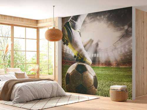 Football player in stadium