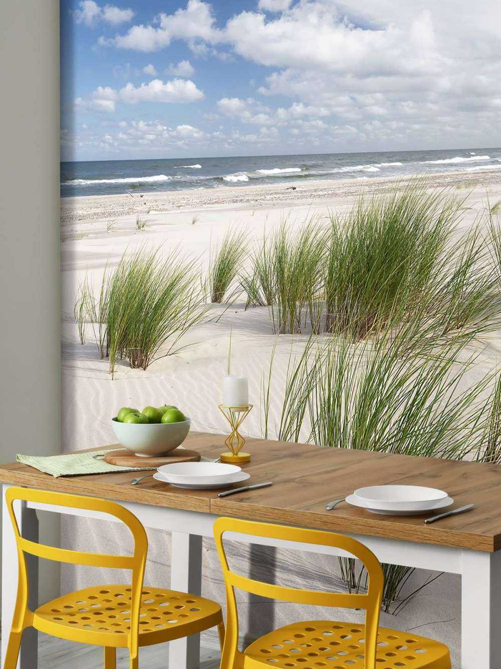 Beach with dune plants