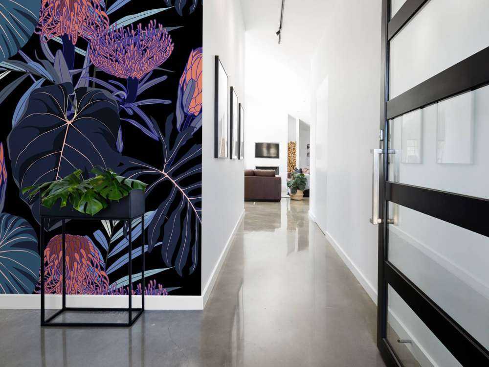 Pattern with tropical plants